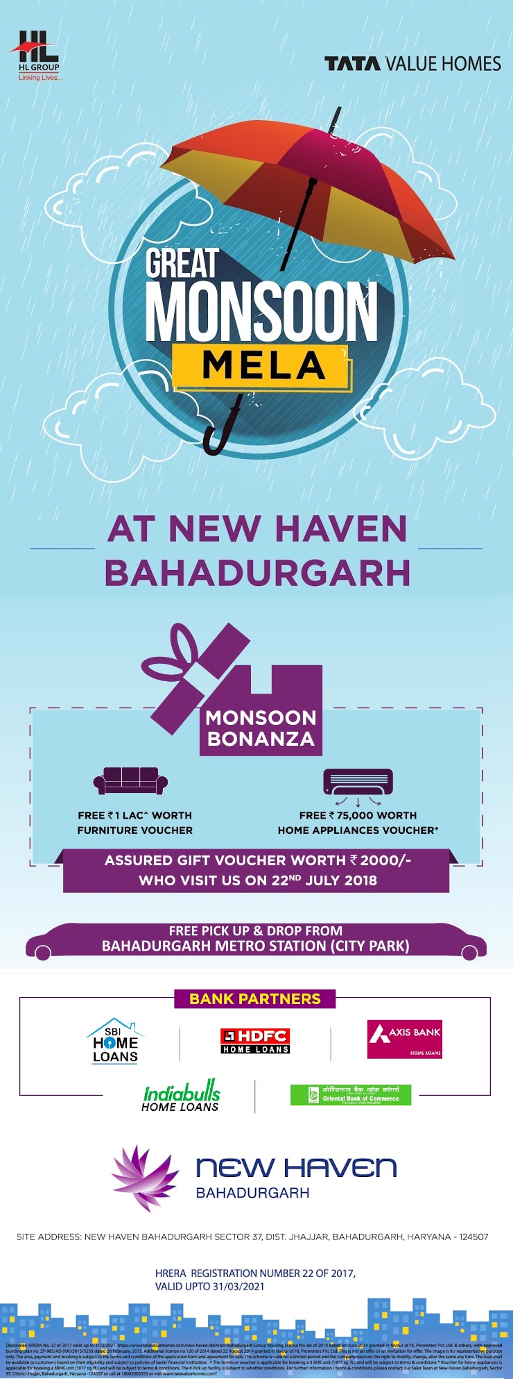 Great Monsoon Bonanza at Tata New Haven, Bahadurgarh Update